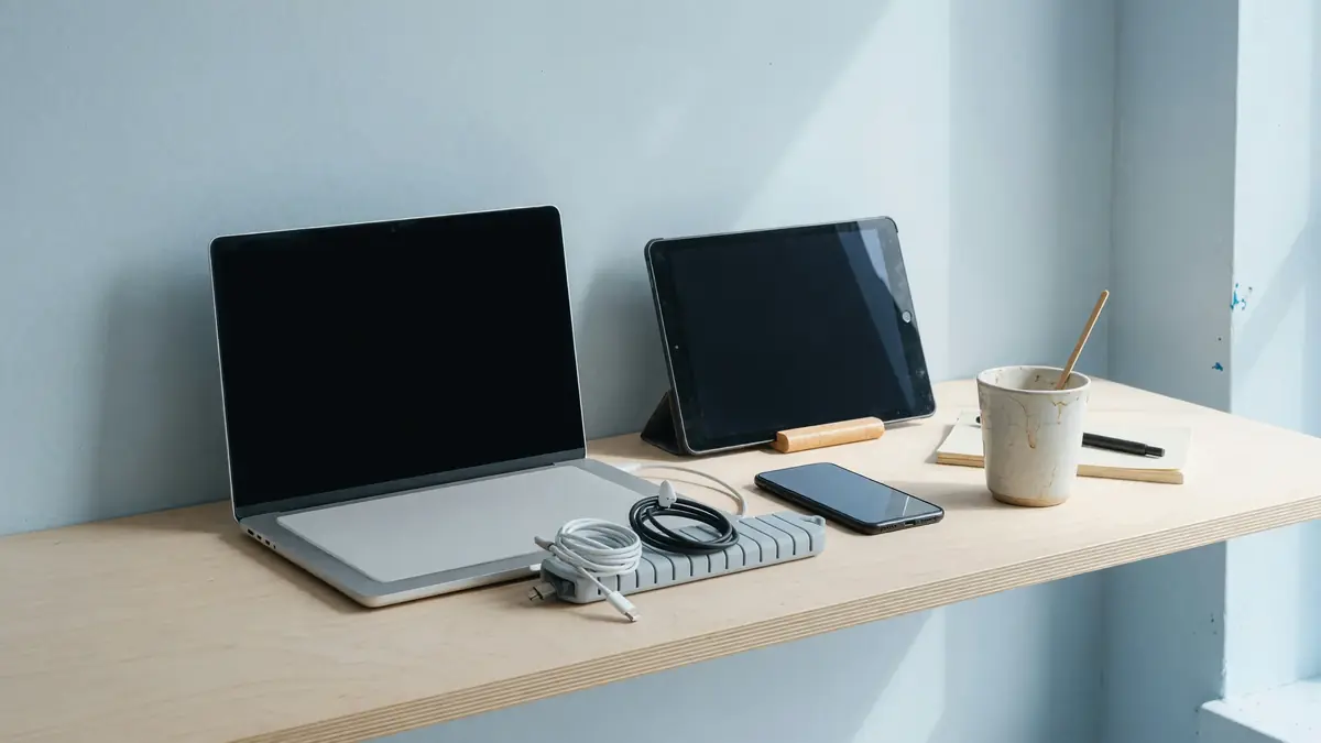 Device shelf prepared for a clean download path