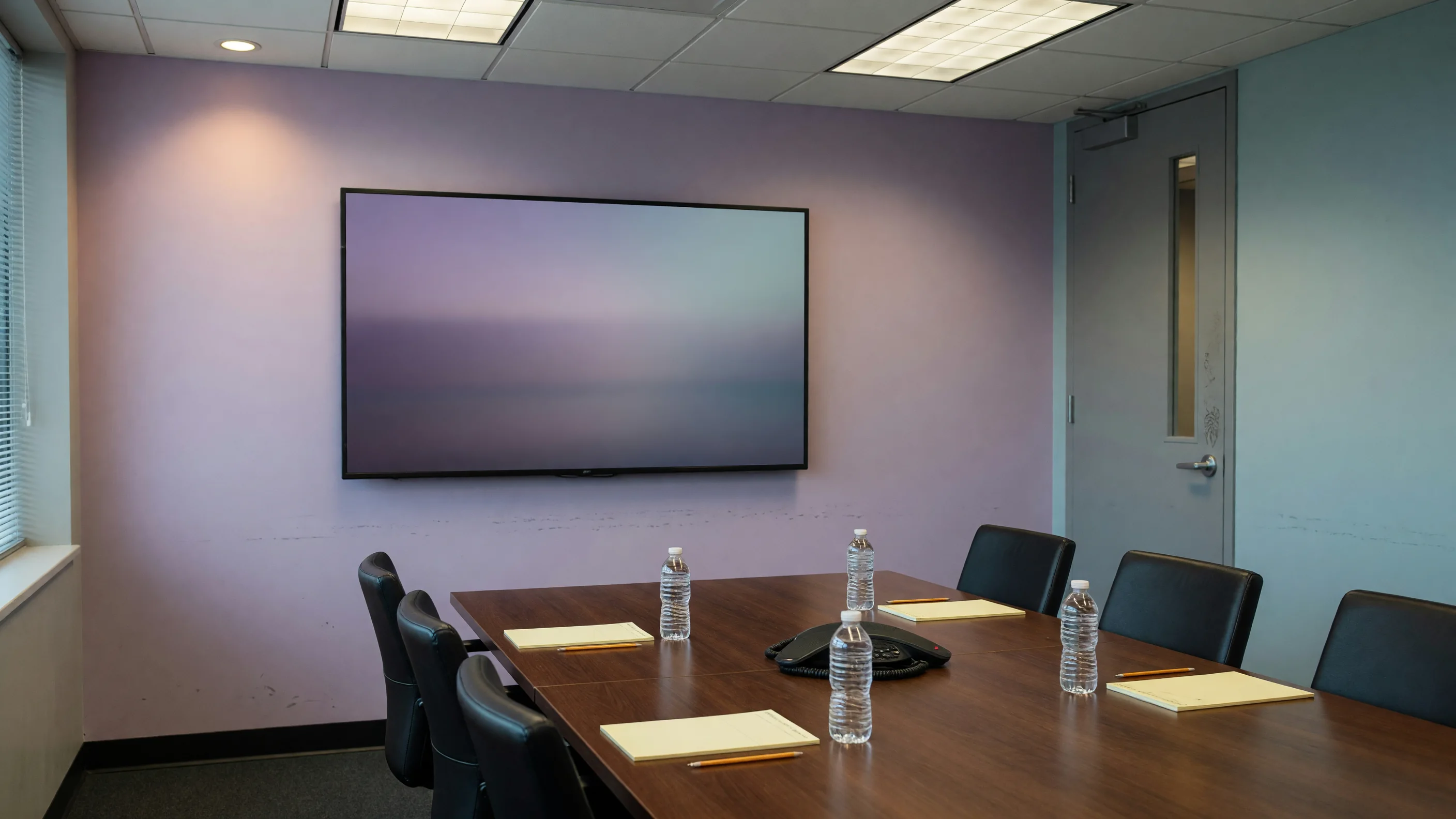 Empty draft room before picks begin