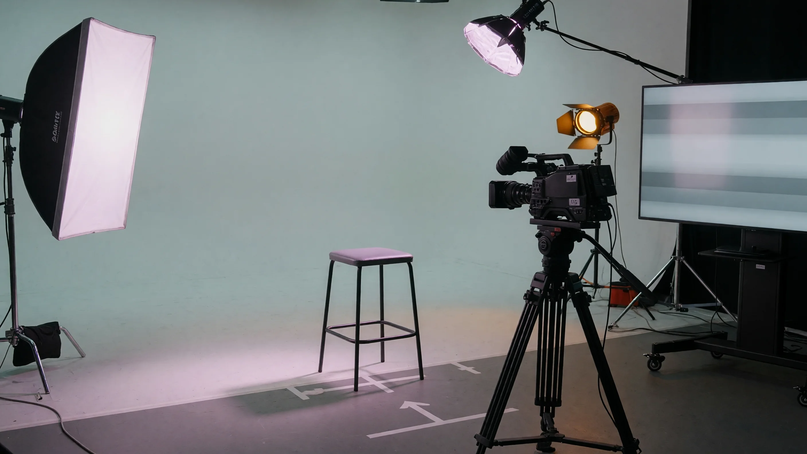 Player cam bay with neutral broadcast lighting