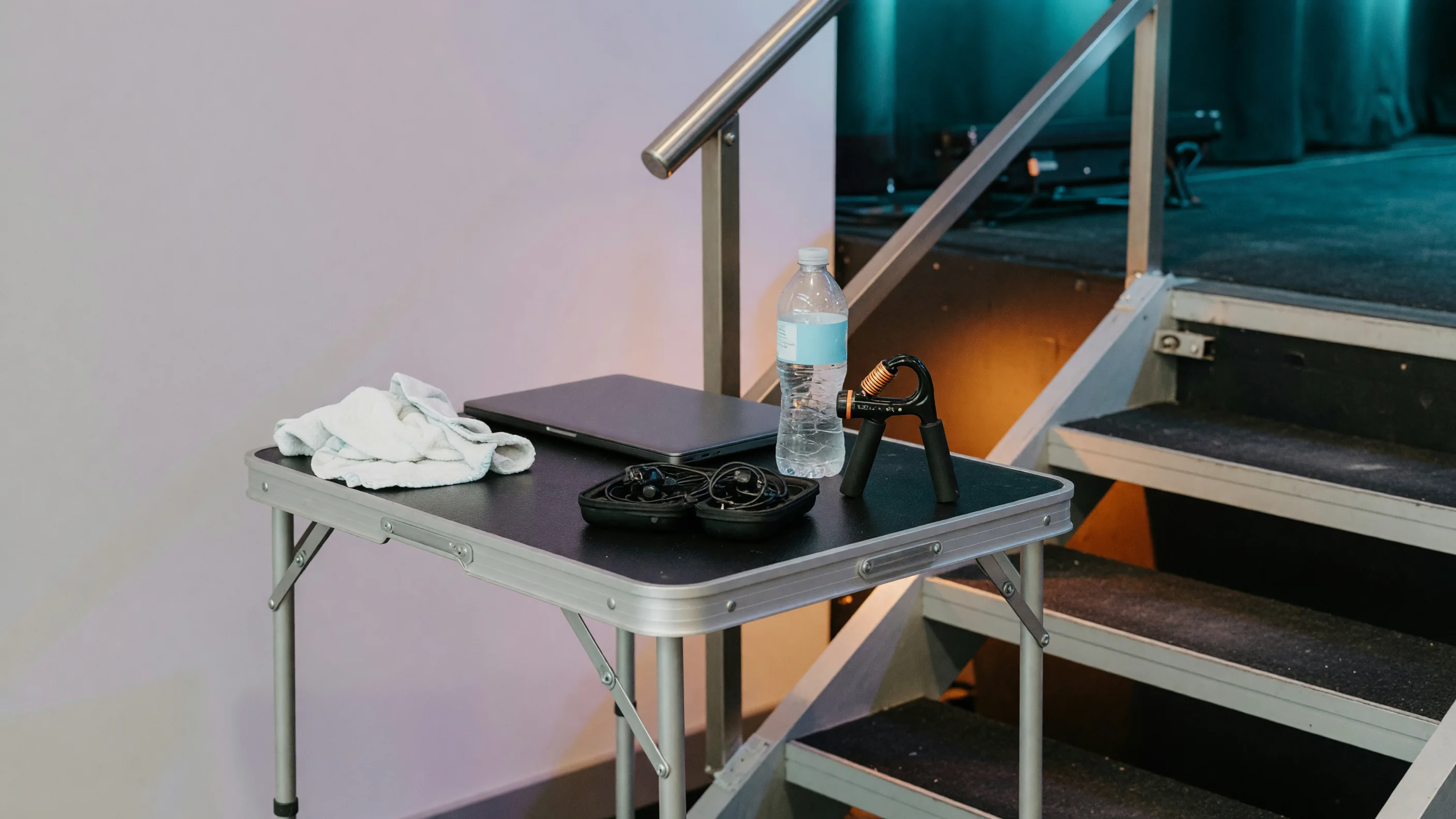 Warmup station before a match block