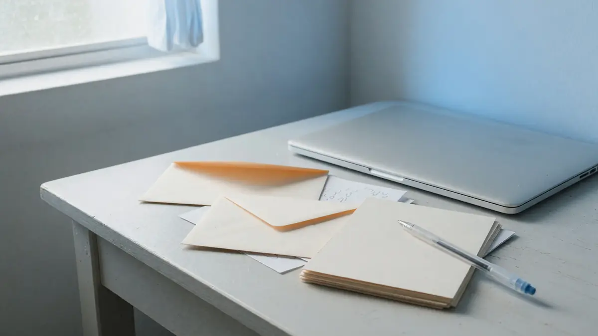 Invite desk with anonymized referral cards